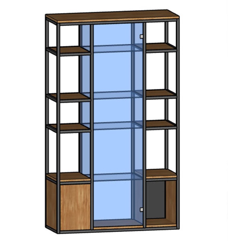 3D Konstruktion Vitrine Industriedesign