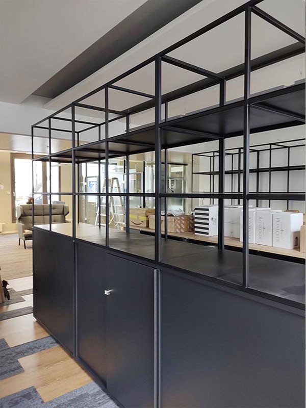 Regal mit Unterschrank Schiebetueren