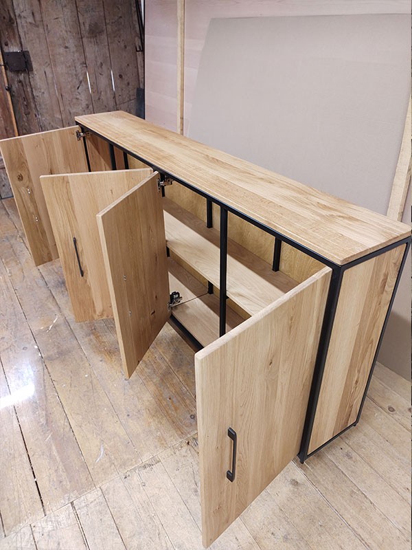 Hochschrank Kommode Säulenregal Schrankelement Industriedesign 9