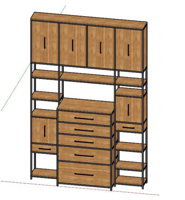 Hochschrank Kommode Säulenregal Schrankelement Industriedesign