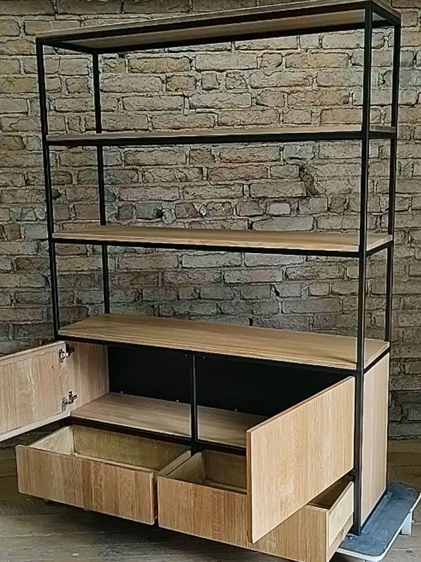Regal Schrank mit Türen und Schubladen